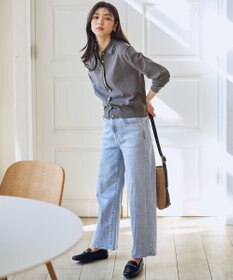 ANY コットンブレンドポロカーデ