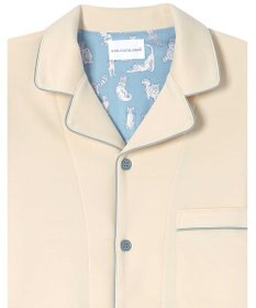 une nana cool 【綿混】ハイゲージダブルエアー メンズ長袖開襟 MADE WITH LIBERTY FABRIC