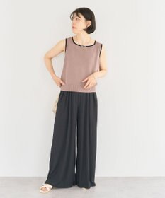 Green Parks ・ＥＬＥＮＣＡＲＥ　ＤＵＥ　バイカラーニットタンク