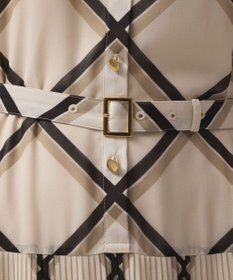 GRACE CONTINENTAL チェックプリントプリーツワンピース