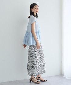 YECCA VECCA ペプラムシアーブラウス
