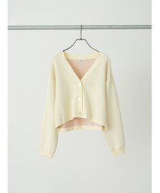 earth music&ecology バイカラースポンディッシュカーディガン