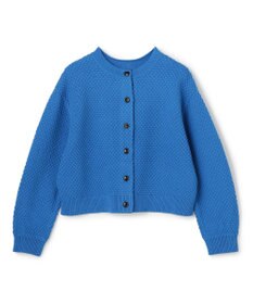 UNFILO 【前後着用可能】ポップコーンニット 2WAYカーディガン ブルー