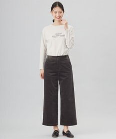 J.PRESS LADIES 【洗える】ハイブリッドAIRDUROY ワイド パンツ