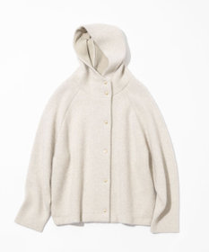 23区 ラクーンブレンドダブルフェイス ニット フーディー