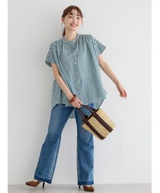 AMERICAN HOLIC フレンチスリーブバック切替シャツ