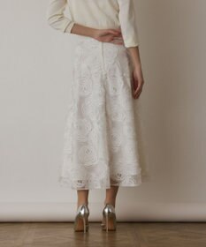 GRACE CONTINENTAL ローズ刺繍フレアスカート