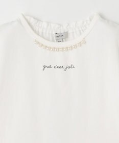 ANY KIDS パール襟 袖フリル Ｔシャツ