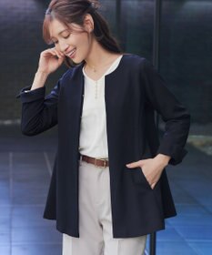 Tiaclasse 【スマート裏起毛】パールボタンブラウス