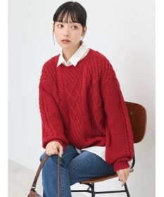 earth music&ecology ウォッシャブルケーブルプルオーバー