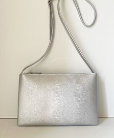 Hekhèr Le Style de Vie 新素材・新色追加【日本製】シュリンクレザー スクエアショルダーバッグ シルバー