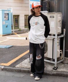 WEGO スーパーバギーダメージデニムパンツ