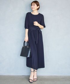 自由区 【セレモニー・オケージョン】シフォンプリーツ ワンピース