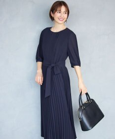 自由区 【セレモニー・オケージョン】シフォンプリーツ ワンピース