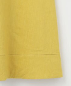 自由区 【洗える】リネンビスコースストレッチフレア スカート