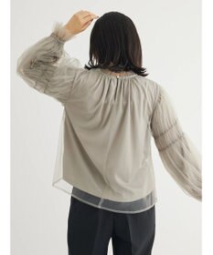 Green Parks ・ＥＬＥＮＣＡＲＥ　ＤＵＥ　チュールハイネックブラウス