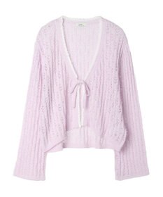 earth music&ecology テープヤーンリボンカーディガン