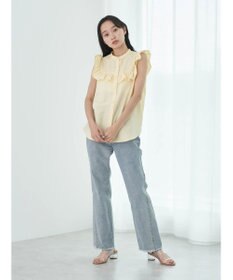 earth music&ecology デコルテレースフリルブラウス