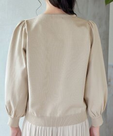 Tiaclasse 【洗える】フラワー刺繍ニットトップス