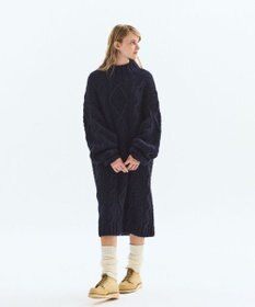 LENO ARAN ONEPIECE　アラン柄ニットワンピース