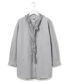 J.PRESS YORK STREET 【WOMEN】ワンウォッシュタイプライター フリルレイブラウス