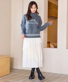 Feroux レタードハイネック プルオーバー