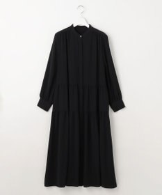 自由区 L シルキータッチティアード ドレス