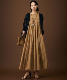 自由区 【SHIHOさん着用】コットンティアード ワンピース