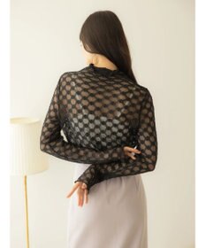 earth music&ecology ハイネックシアーフラワーインナー