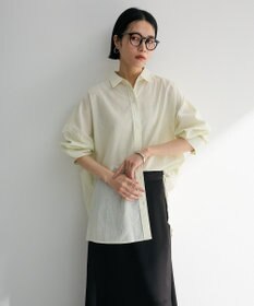 Green Parks 綿麻混レギュラーカラーＢＩＧシルエットシャツ