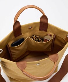 TOPKAPI 【Breath TOPKAPI】シティ プリント キャンバス スクエアトートバッグ / ショルダー付き