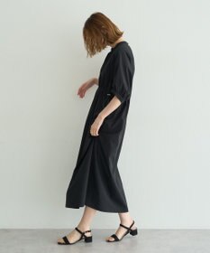YECCA VECCA <<UVカット>>ドロストギャザー袖ワンピース