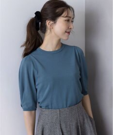 組曲 クルミボタン5分袖ニット