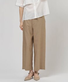J.PRESS LADIES L FLAXASAオックス ワイド ストレート パンツ