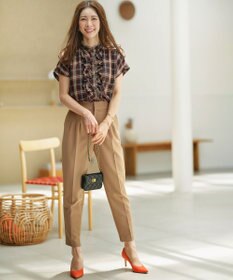 組曲 ライトダブルクロス テーパードパンツ