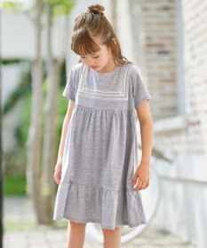 組曲 KIDS 【UVカット】【110-140㎝】セーラーレース ワンピース