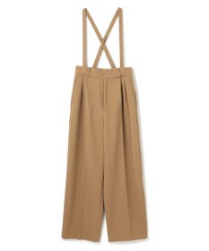 uncrave 【防しわ・UVカット・洗濯機洗い可】バルキーツイル ワイドパンツ(サスペンダー付き)（uncrave STANDARD）