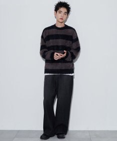 WEGO 【ユニセックスITEM着用】フェザーボーダープルオーバー