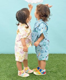 MIKI HOUSE HOT BISCUITS 【80-120cm】総柄 甚平スーツ