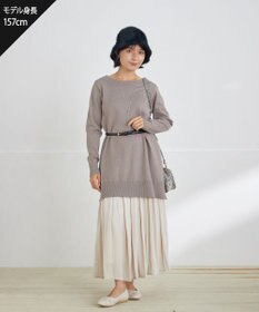 Tiaclasse 【安田美沙子さん着用・洗える】ヴィンテージサテンプリーツスカート