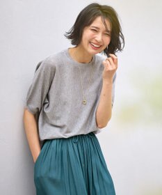 ANY 【洗濯機可/UVケア】ラメニットドルマンプルオーバー