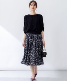 組曲 【WEB限定】カットジャガードドルマンスリーブ ニット