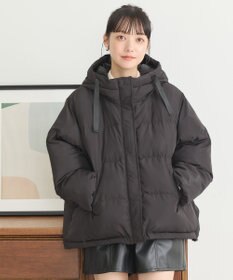 earth music&ecology フーディーパファーブルゾン