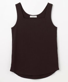 ANY 【新色追加/洗濯機可/UVカット/抗菌防臭/アンチピリング】スクエアタンクトップ ブラウン