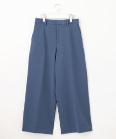 自由区 【裏起毛/撥水加工】TRギャバ ワイドクロップドパンツ