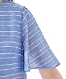 Tiaclasse 【洗える】ランダムボーダーチュニックブラウス