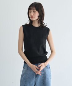 YECCA VECCA 【マシンウォッシャブル】ノースリーブリブニット
