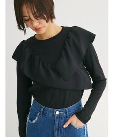 Green Parks ・ＳＵＧＡＲ　ＳＰＯＯＮ　アシンメトリーフリルロンＴＥＥ