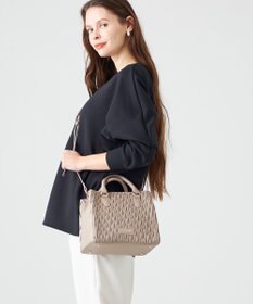 LA BAGAGERIE ランダムプリーツ2WAYハンドバッグ