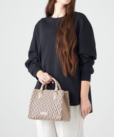 LA BAGAGERIE ランダムプリーツ2WAYハンドバッグ